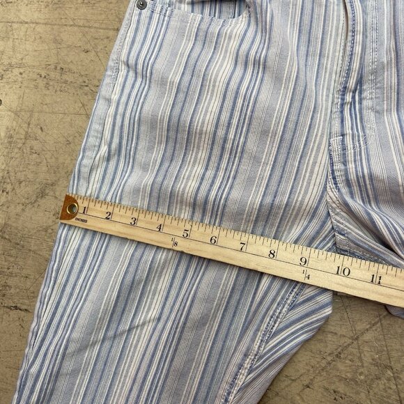 American Eagle Womens Jeans Size 6 28x27 Mom Jeans Stripe Blue White - Picture 4 of 13